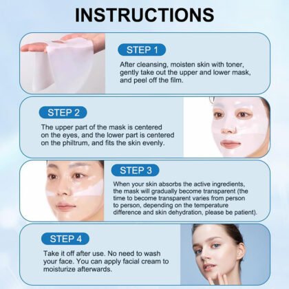 Bio-Collagen Real Deep Mask, Hydrating Overnight Hydrogel Mask, Pore Minimizing, Elasticity Improvement, 34g x4ea - Image 4